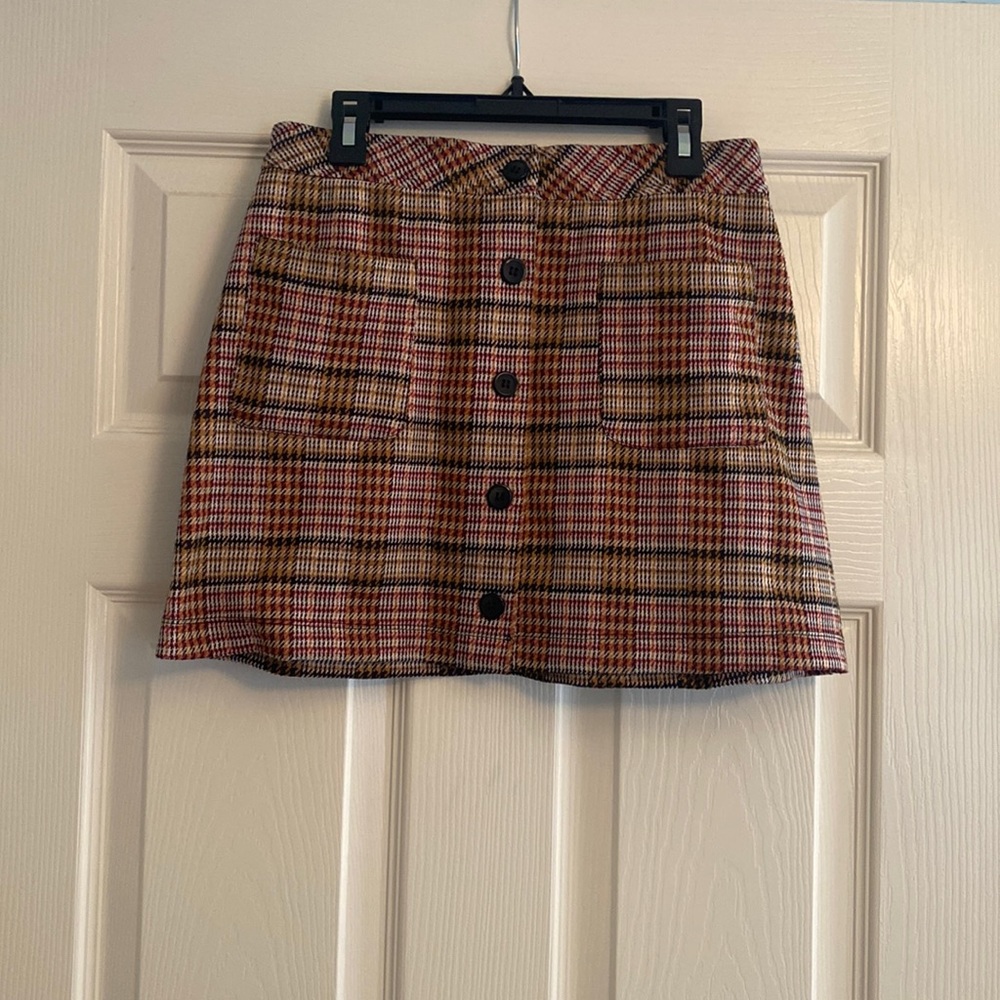 plaid mini skirt